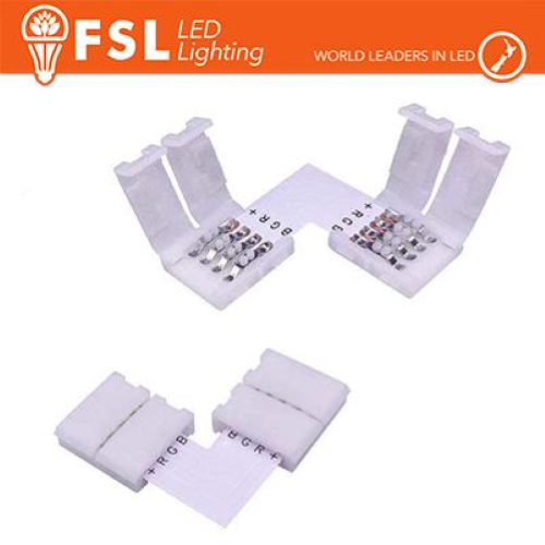 Connettore rapido L per strip 10mm LED RGB